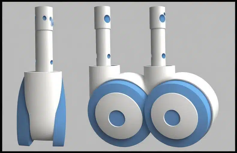 over-molding wheels-medical