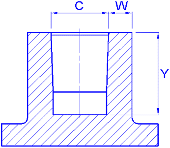 plastic hole size