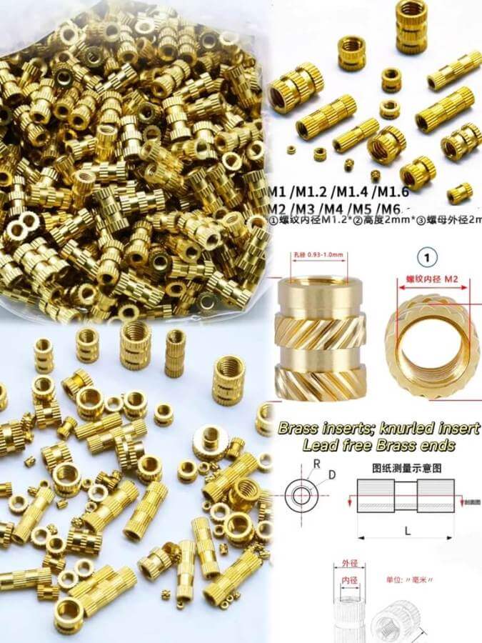 knurled-brass-insert-for-plastic-molding
