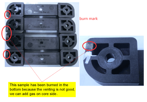 injection-molding-problems-burn-mark-PA66 GF30